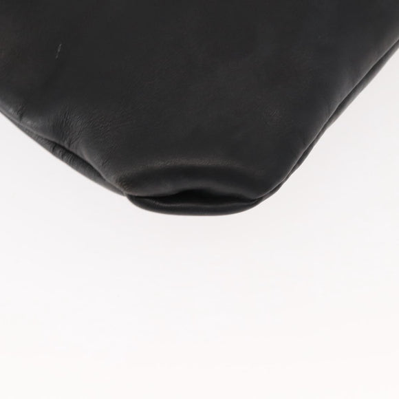 LOEWE Anagram Tote Bag Leather Black Gold Auth BA7376