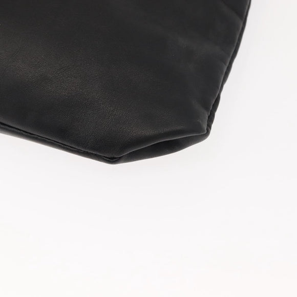 LOEWE Anagram Tote Bag Leather Black Gold Auth BA7376