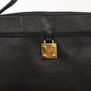 LOEWE Anagram Tote Bag Leather Black Gold Auth BA7376-18