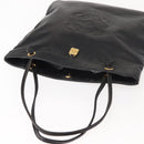 LOEWE Anagram Tote Bag Leather Black Gold Auth BA7376-6