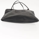 LOEWE Anagram Tote Bag Leather Black Gold Auth BA7376-5