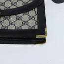 GUCCI GG Supreme Shoulder Bag PVC Navy Gold Auth BA7379-15