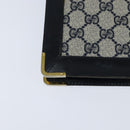 GUCCI GG Supreme Shoulder Bag PVC Navy Gold Auth BA7379-16