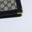 GUCCI GG Supreme Shoulder Bag PVC Navy Gold Auth BA7379-17