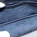 GUCCI GG Supreme Shoulder Bag PVC Navy Gold Auth BA7379-10