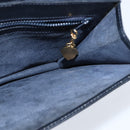 GUCCI GG Supreme Shoulder Bag PVC Navy Gold Auth BA7379-19