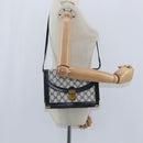 GUCCI GG Supreme Shoulder Bag PVC Navy Gold Auth BA7379-23