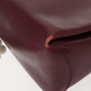 GUCCI Hand Bag Leather Red Gold Auth BA7380-16