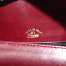 GUCCI Hand Bag Leather Red Gold Auth BA7380-10