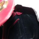 GUCCI Hand Bag Leather Red Gold Auth BA7380-18