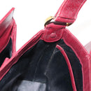 GUCCI Hand Bag Leather Red Gold Auth BA7380-19