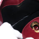 GUCCI Hand Bag Leather Red Gold Auth BA7380-20