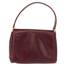 GUCCI Hand Bag Leather Red Gold Auth BA7380-2