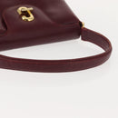 GUCCI Hand Bag Leather Red Gold Auth BA7380-7