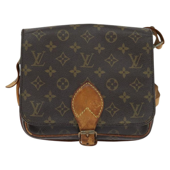 LOUIS VUITTON Monogram Cartouchiere MM Shoulder Bag M51253 LV Auth BA7391