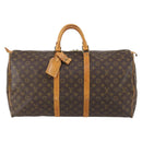 LOUIS VUITTON Monogram Keepall 55 Boston Bag M41424 LV Auth BA7412-13