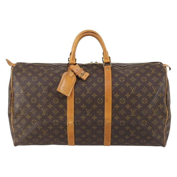 LOUIS VUITTON Monogram Keepall 55 Boston Bag M41424 LV Auth BA7412