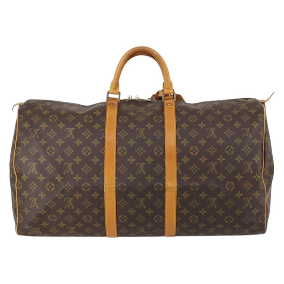 LOUIS VUITTON Monogram Keepall 55 Boston Bag M41424 LV Auth BA7412