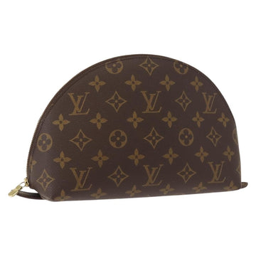 LOUIS VUITTON Monogram Trousse Demi Ronde Cosmetic Pouch M47520 LV Auth BA7414