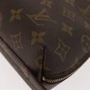 LOUIS VUITTON Monogram Trousse Demi Ronde Cosmetic Pouch M47520 LV Auth BA7414-16