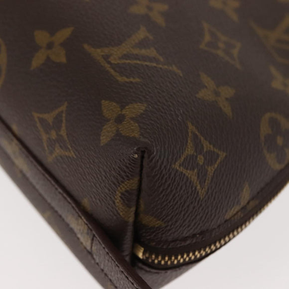 LOUIS VUITTON Monogram Trousse Demi Ronde Cosmetic Pouch M47520 LV Auth BA7414