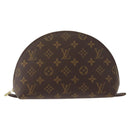 LOUIS VUITTON Monogram Trousse Demi Ronde Cosmetic Pouch M47520 LV Auth BA7414-13