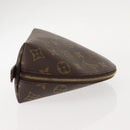 LOUIS VUITTON Monogram Trousse Demi Ronde Cosmetic Pouch M47520 LV Auth BA7414-3