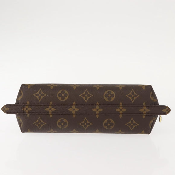 LOUIS VUITTON Monogram Trousse Demi Ronde Cosmetic Pouch M47520 LV Auth BA7414