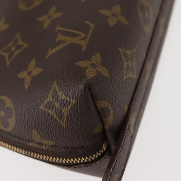 LOUIS VUITTON Monogram Trousse Demi Ronde Cosmetic Pouch M47520 LV Auth BA7414