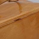 LOUIS VUITTON Monogram Vernis Houston Hand Bag Beige M91004 LV Auth BA742-10