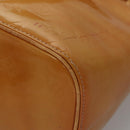 LOUIS VUITTON Monogram Vernis Houston Hand Bag Beige M91004 LV Auth BA742-12