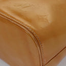 LOUIS VUITTON Monogram Vernis Houston Hand Bag Beige M91004 LV Auth BA742-14