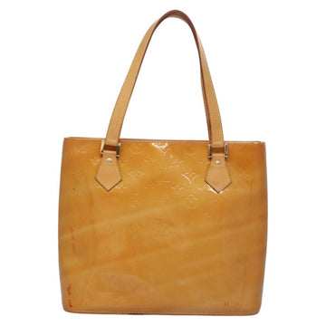 LOUIS VUITTON Monogram Vernis Houston Hand Bag Beige M91004 LV Auth BA742 - 0
