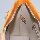 LOUIS VUITTON Monogram Vernis Houston Hand Bag Beige M91004 LV Auth BA742-22
