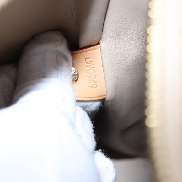 LOUIS VUITTON Monogram Vernis Houston Hand Bag Beige M91004 LV Auth BA742