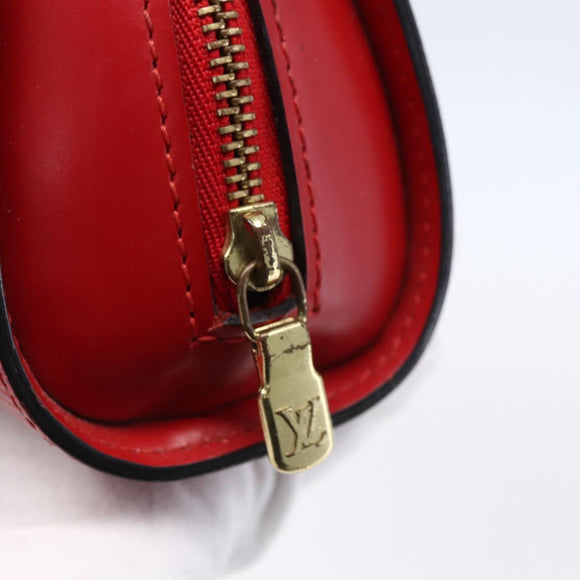LOUIS VUITTON Epi Dauphine PM Pouch Castilian Red M48447 LV Auth BA7421