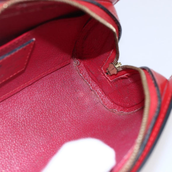 LOUIS VUITTON Epi Dauphine PM Pouch Castilian Red M48447 LV Auth BA7421