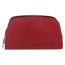 LOUIS VUITTON Epi Dauphine PM Pouch Castilian Red M48447 LV Auth BA7421-13
