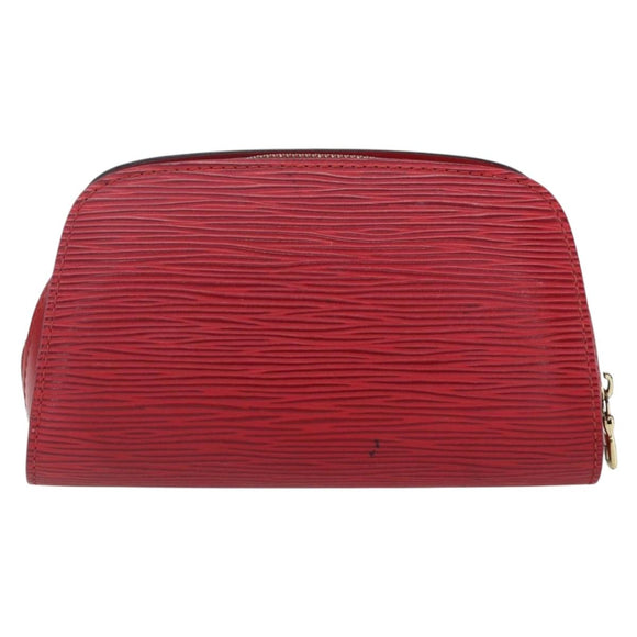 LOUIS VUITTON Epi Dauphine PM Pouch Castilian Red M48447 LV Auth BA7421