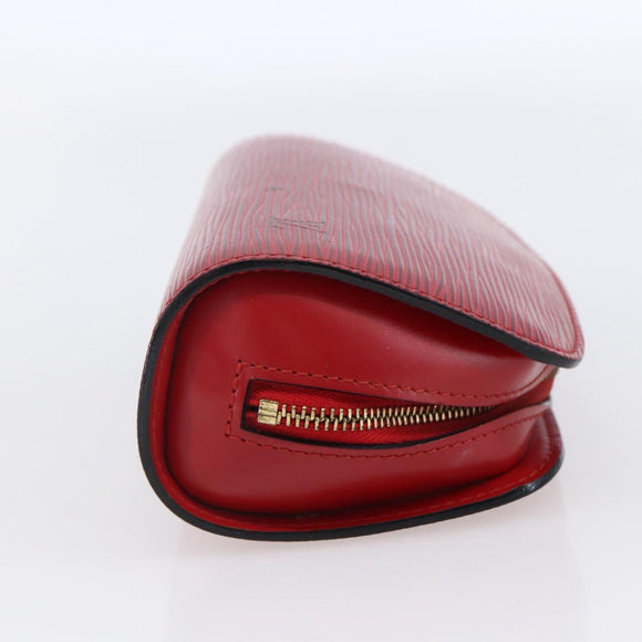 LOUIS VUITTON Epi Dauphine PM Pouch Castilian Red M48447 LV Auth BA7421