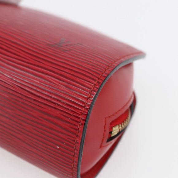 LOUIS VUITTON Epi Dauphine PM Pouch Castilian Red M48447 LV Auth BA7421