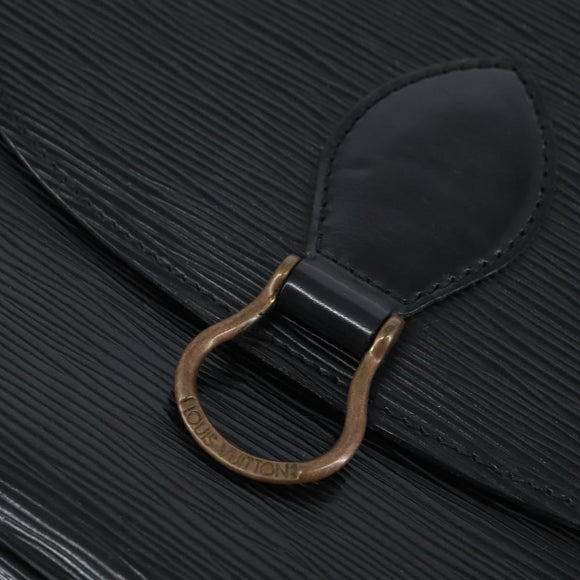 LOUIS VUITTON Epi Saint Cloud GM Shoulder Bag Black Noir M52192 LV Auth BA7422