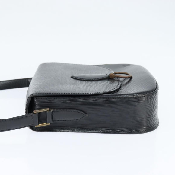 LOUIS VUITTON Epi Saint Cloud GM Shoulder Bag Black Noir M52192 LV Auth BA7422