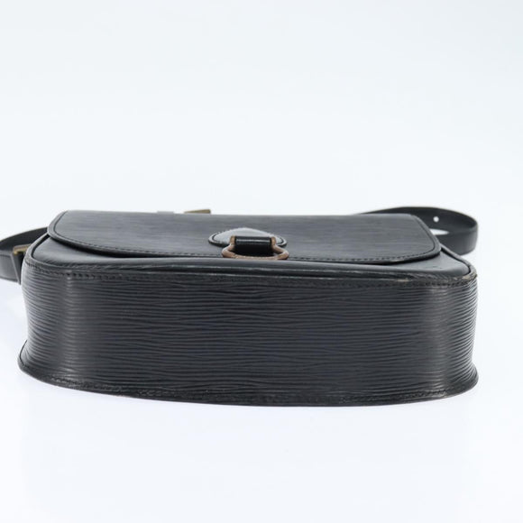 LOUIS VUITTON Epi Saint Cloud GM Shoulder Bag Black Noir M52192 LV Auth BA7422