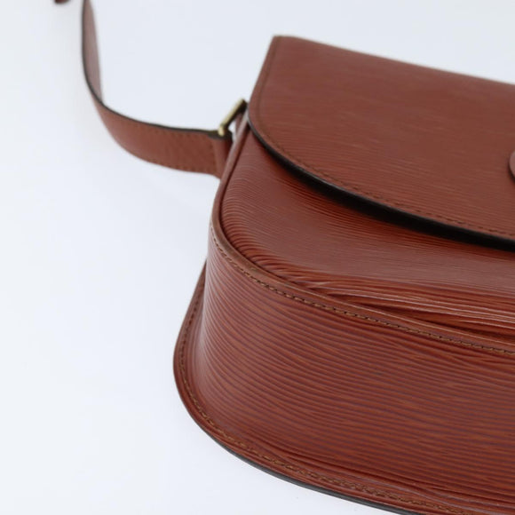 LOUIS VUITTON Epi Saint Cloud GM Shoulder Bag Brown M52193 LV Auth BA7424