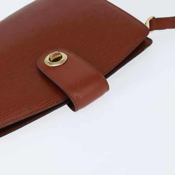 LOUIS VUITTON Epi Capuchin Shoulder Bag Brown M52343 LV Auth BA7425