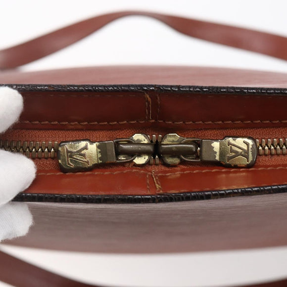 LOUIS VUITTON Epi Lussac Shoulder Bag Brown M52283 LV Auth BA7426