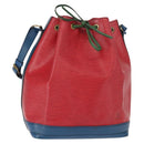 LOUIS VUITTON Epi Tricolor Noe Shoulder Bag Green Blue Red M44084 LV Auth BA7431-1