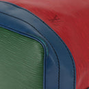 LOUIS VUITTON Epi Tricolor Noe Shoulder Bag Green Blue Red M44084 LV Auth BA7431-14