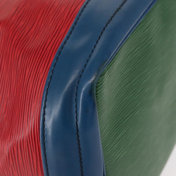 LOUIS VUITTON Epi Tricolor Noe Shoulder Bag Green Blue Red M44084 LV Auth BA7431